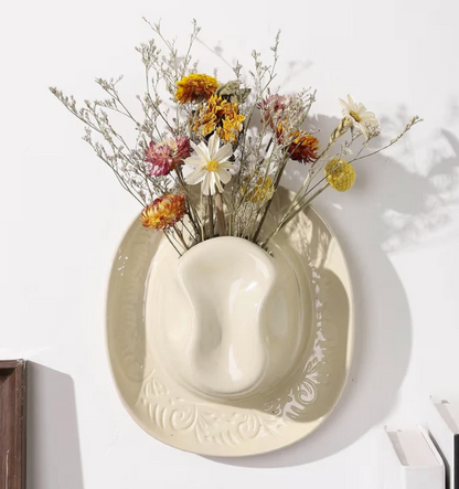 Cowboy Hat Vase
