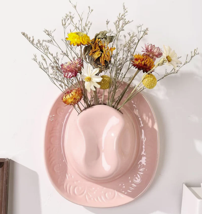 Cowboy Hat Vase