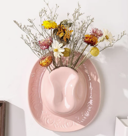 Cowboy Hat Vase
